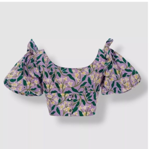 New: Agua by Agua Bendita Nova Lila Top. Size Large - Picture 5 of 16